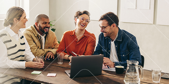 landing page image small team of 4 talking landing page image small team of 4 talking